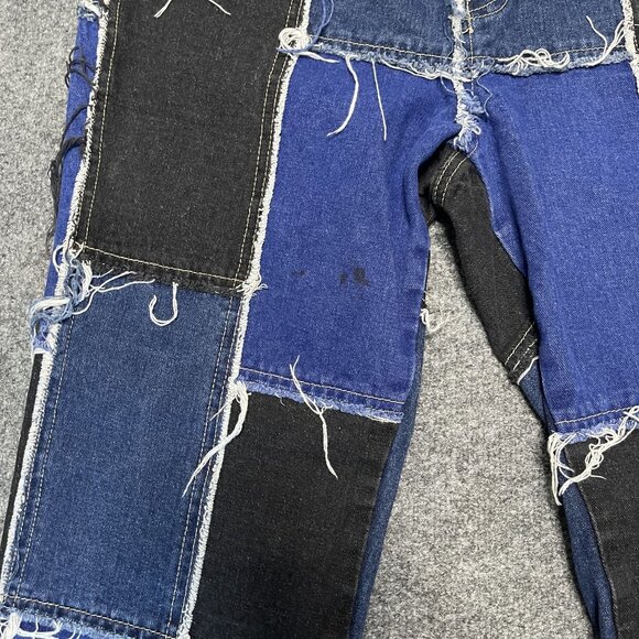 Shein High Waisted Patch Spliced Ankle Straight Leg Jeans Size L - Picture 3 of 5